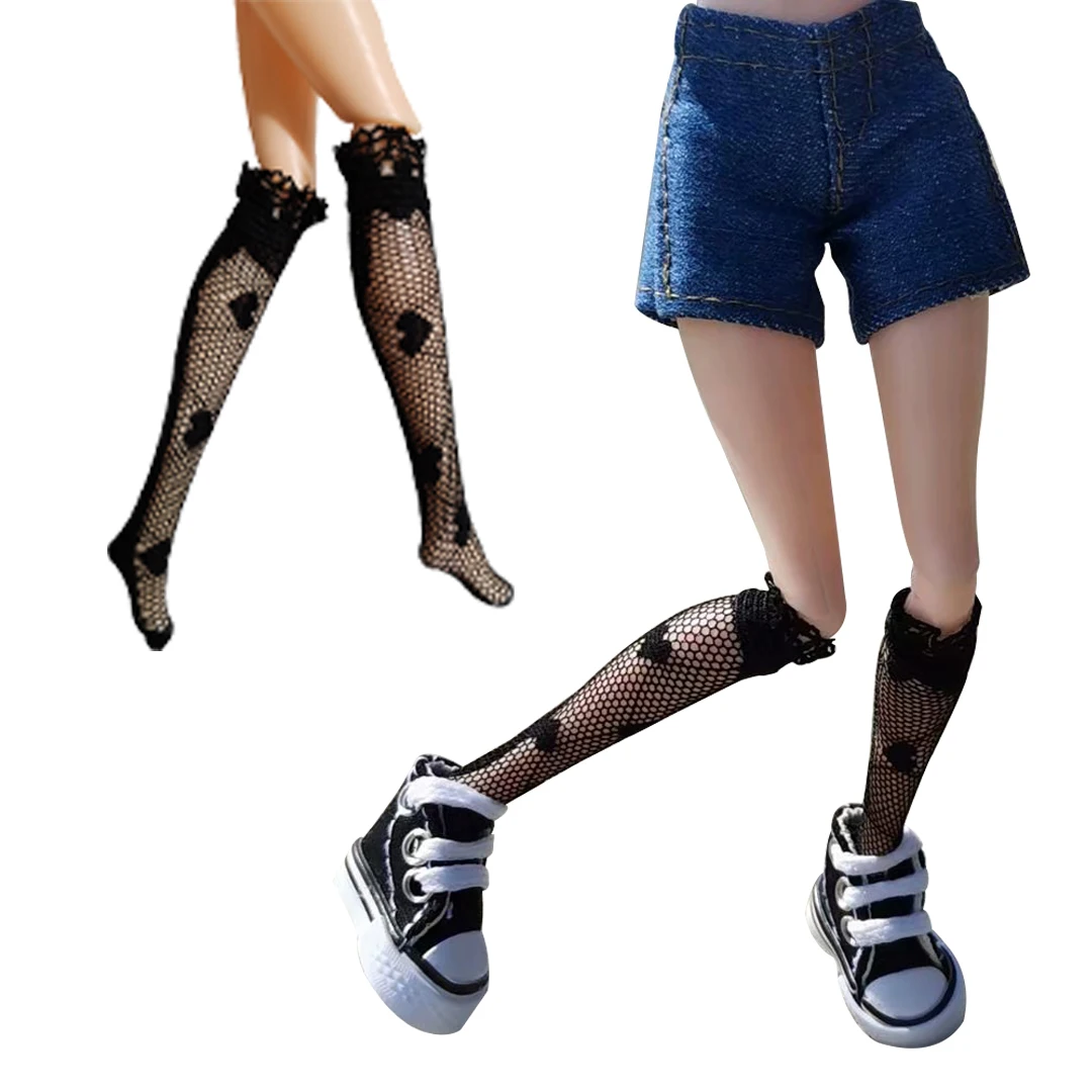 Toy socks 6-point doll dress up princess American yarn long tube lace cloth doll SD BJD silk stockings pants doll height 30cm