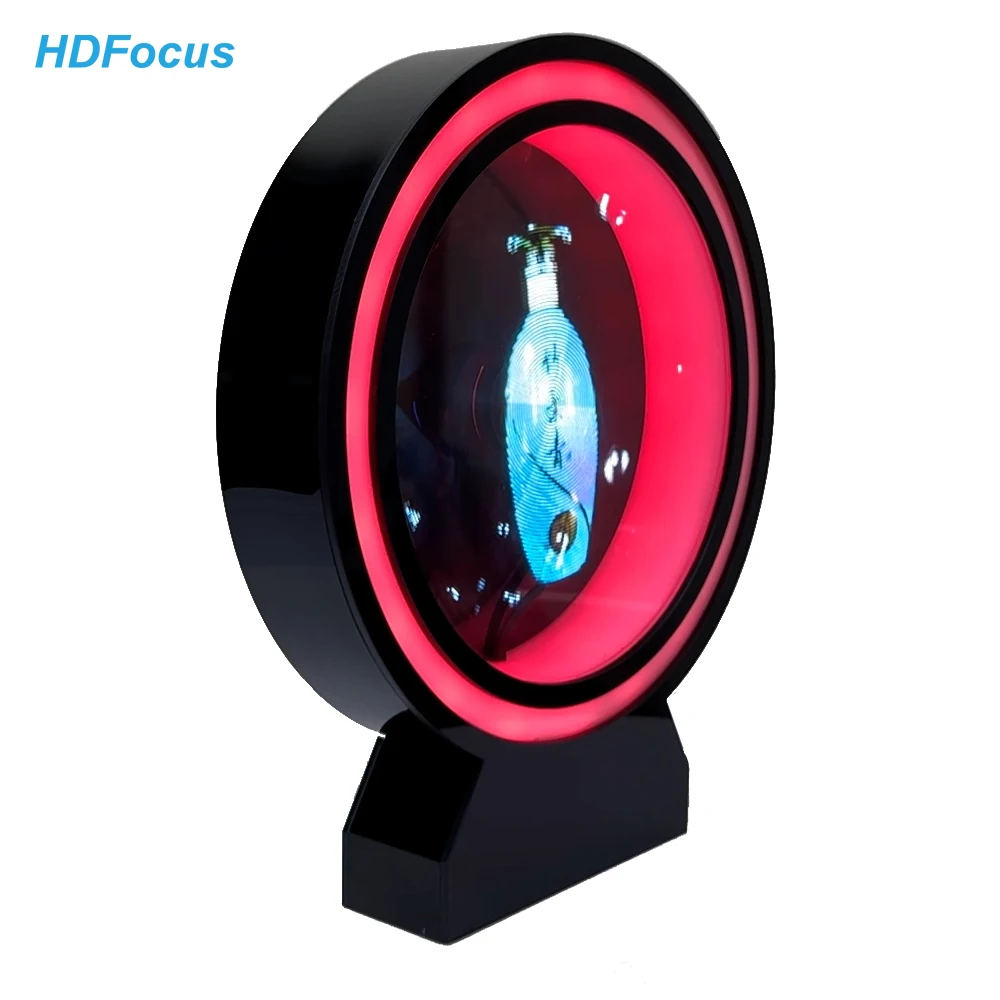 New Arrival Hologram Fan 3D Fan Projector With Round Cover Rgb Light Bar Portable Led 3D Hologram Display Holographic Fan