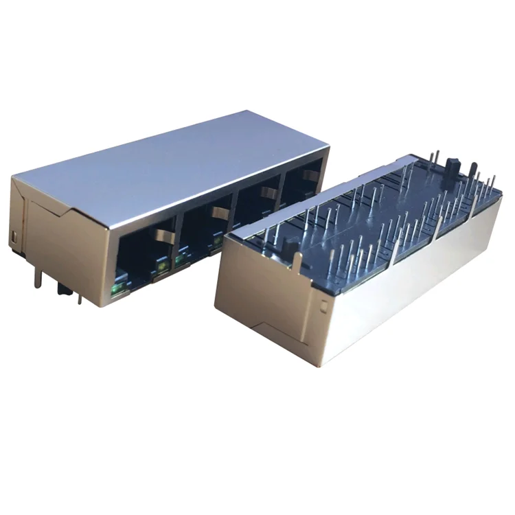 Сделано в Китае 8P8C модульный разъем 1x4 порты и разъёмы RJ45 разъем