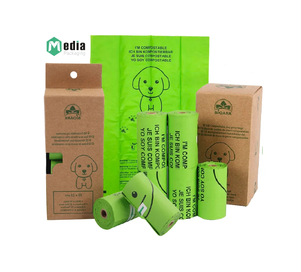 Wholesale PLA PBAT Fully Compostable 100% Biodegradable Dog Poop Pet Waste Garbage Bio Bag