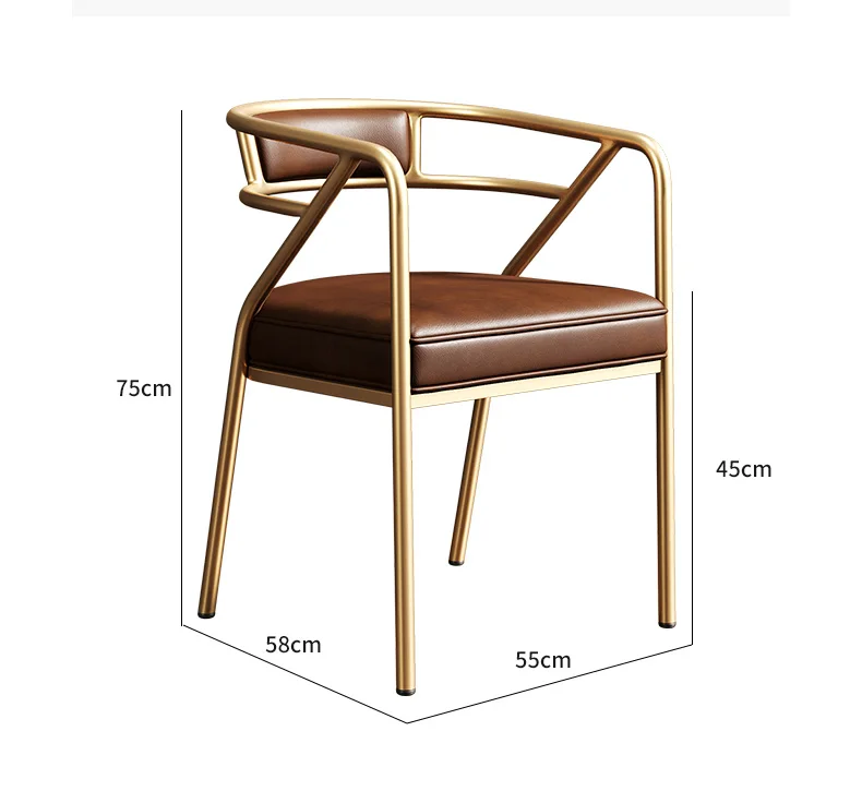 Net red personality light luxury bar sing dining chair milk tea shop leisure chair simple iron art hotel bar restaurant single