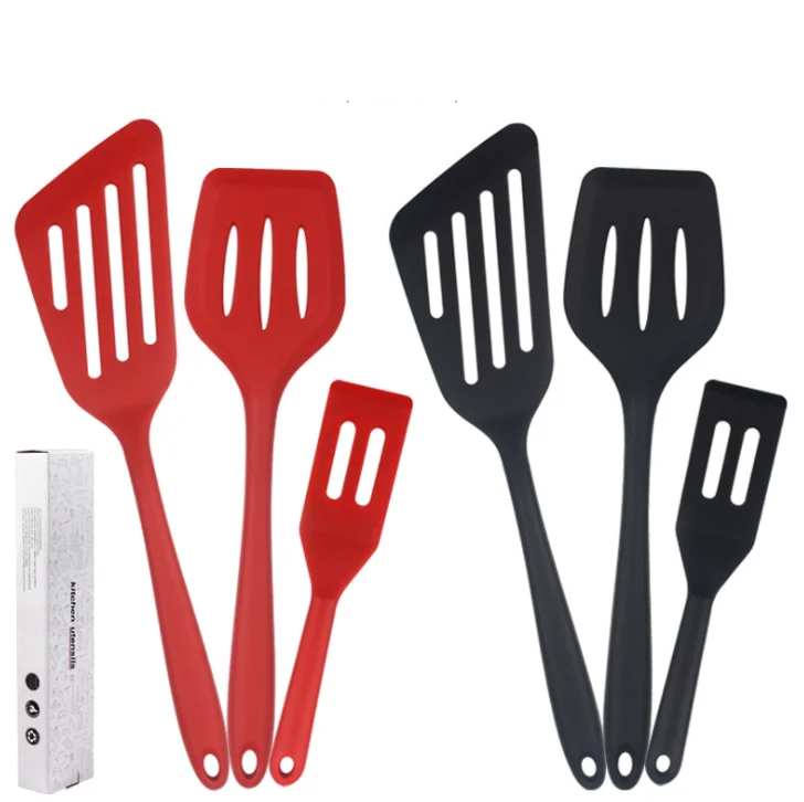 Wholesale Oem Silicone Kitchen Utensils Spatula Slotted Turner