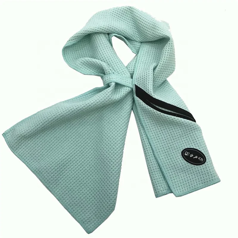 
Microfiber custom gym waffle fitness bath towel hook 