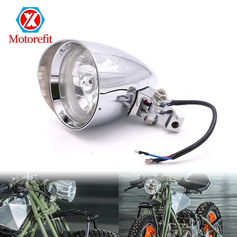 RTS Cafe Racer Retro headlights Modified head light lamp Aluminum alloy headlights