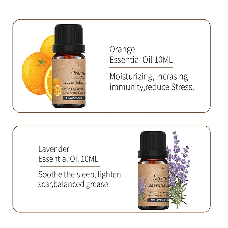 Wholesale manufacturers 6 pack lavender aromatherapy organic pure essential oil