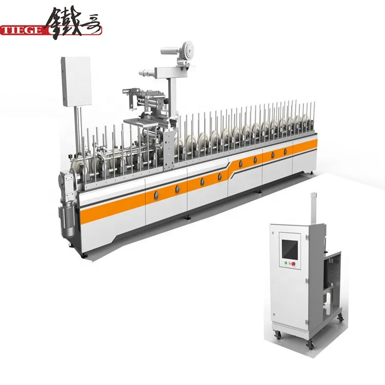 
PUR hotmelt glue pvc/mdf profile wrapping machine PUR300A 