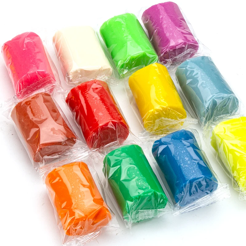 Non Toxic 2 OZ 50 grams Intelligent Educational Factory Supplier soft air dry Light Modelling Clay Slime Play dough Plasticine