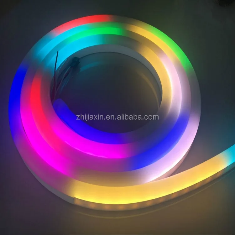 
Good Quality 12V 24V Pixel Addressable Digital Strip SMD 5050 Full Color Changing RGB Led Neon Flex Rope Light 