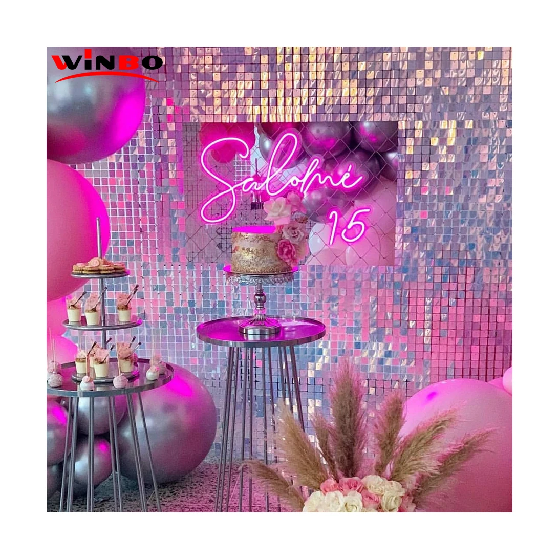 Winbo ODM/OEM Personalized Happy birthday neon sign letters light custom Neon sign For family birthday party