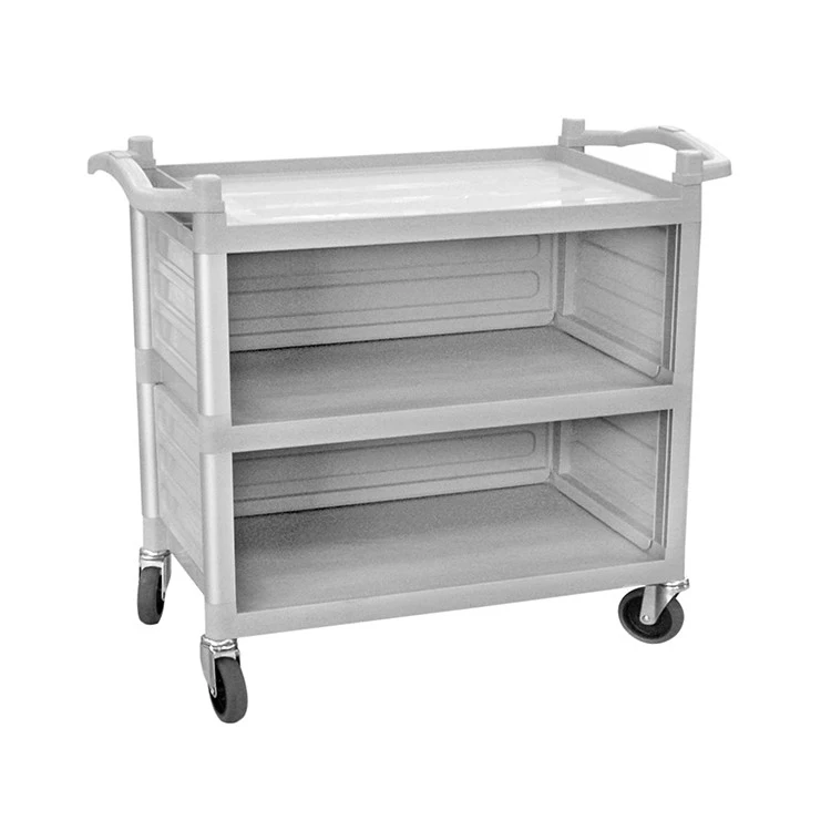 Multi-Purpose Large 3-Tier Food Service Cart Hotel Trolley Room Service Cart