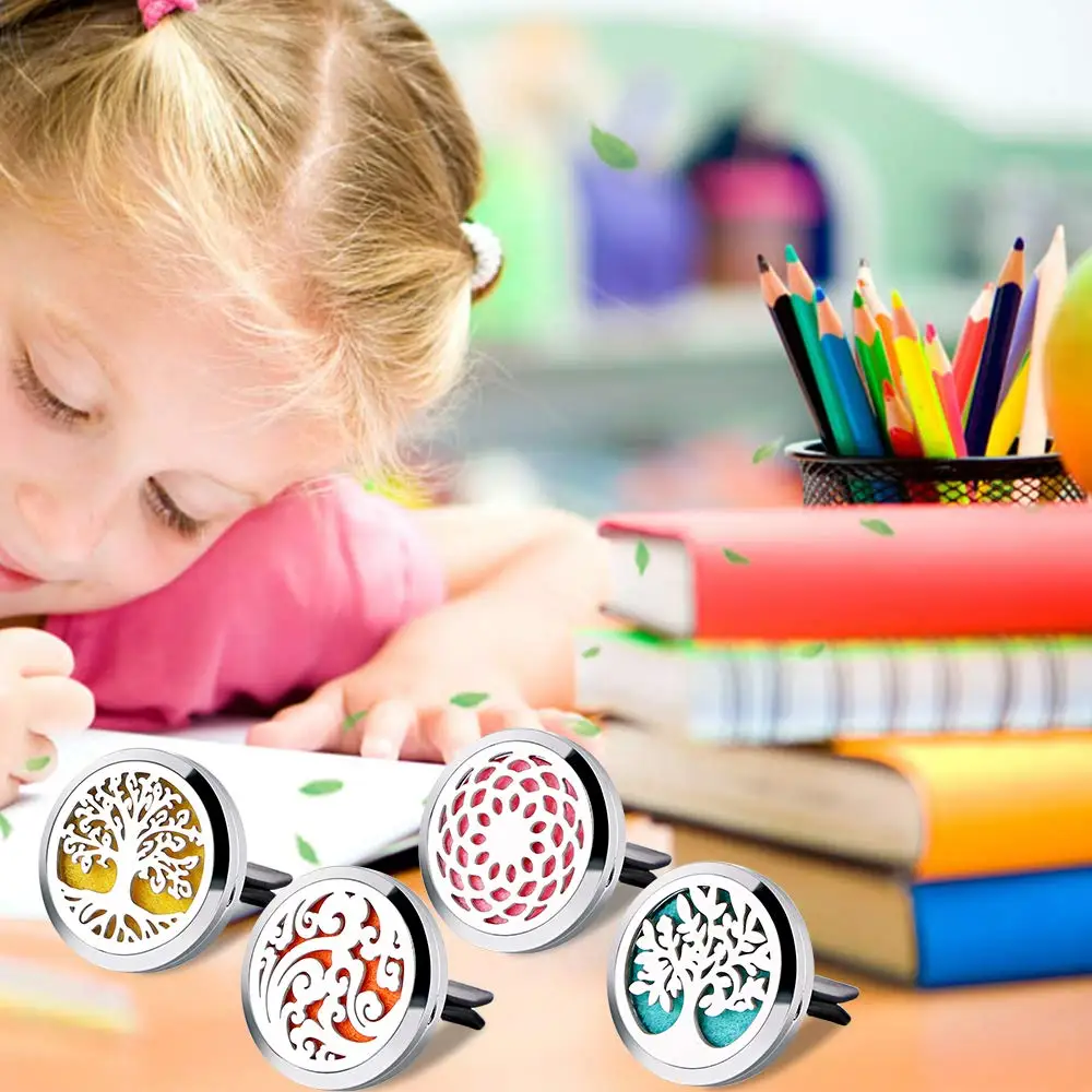 Best selling product wholesale car vent aroma air freshener aromatherapy stainless steel essential oil diffuser