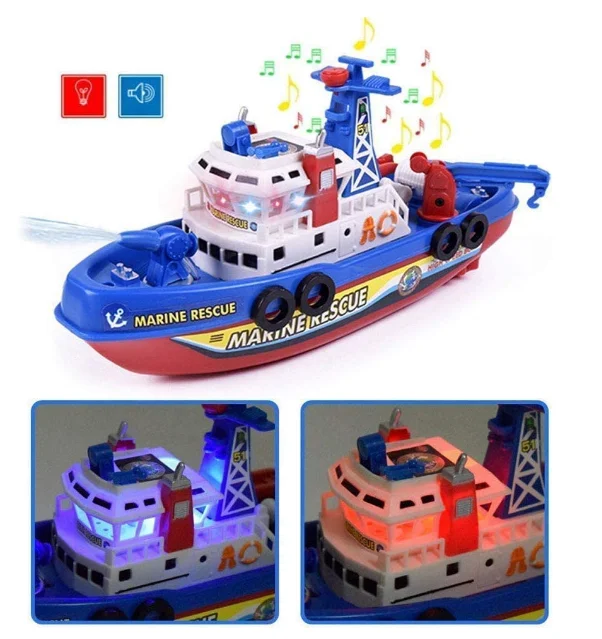 Игрушка для ванны, лодка, бассейн, пожарная лодка, морской корабль, модель, игрушка для ванны, набор летних игрушек, подарок на день рождения, Рождество для мальчиков и девочек