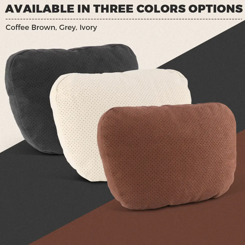 Автомобильный подголовник из замши S-класса, мягкий и удобный автомобильный подголовник, высокая эластичная подушка из хлопка для поддержки талии, подушка для шеи автомобиля