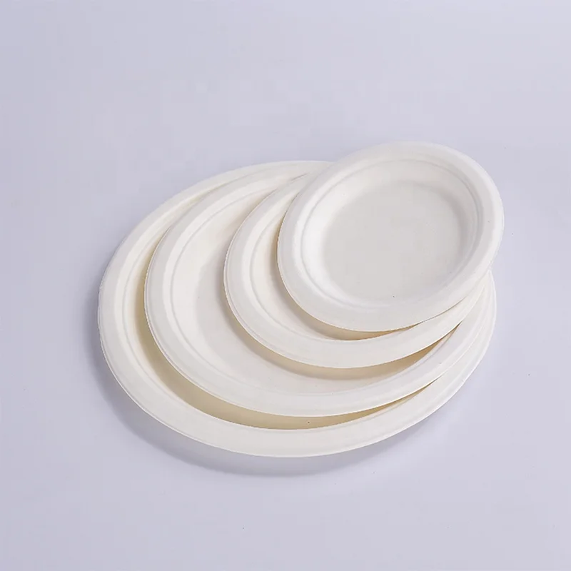 
Wedding Disposable Biodegradable pulp bagasse plates bowl tableware disposable 