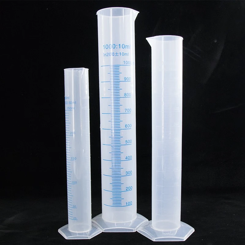 HYSTIC High quality Translucent Plastic Measuring Cylinder Graduated Cylinders For Lab Supplies