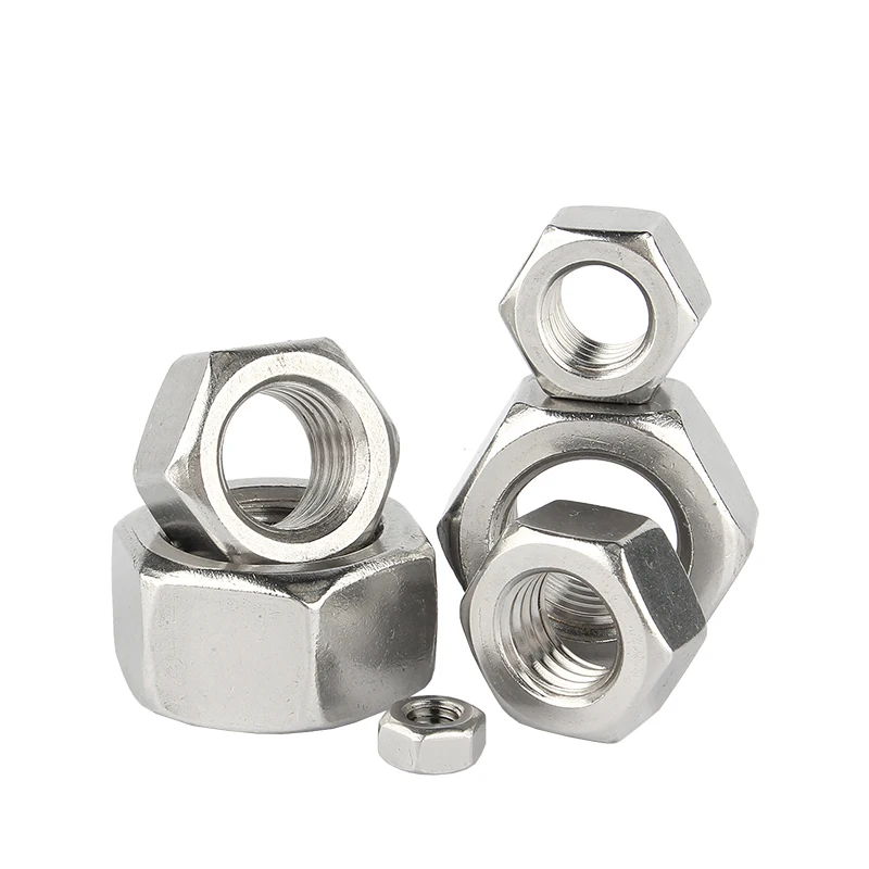 China Fastener Manufacturer 304 Stainless steel DIN934 hexagon nuts Steel Galvanized  hex nut