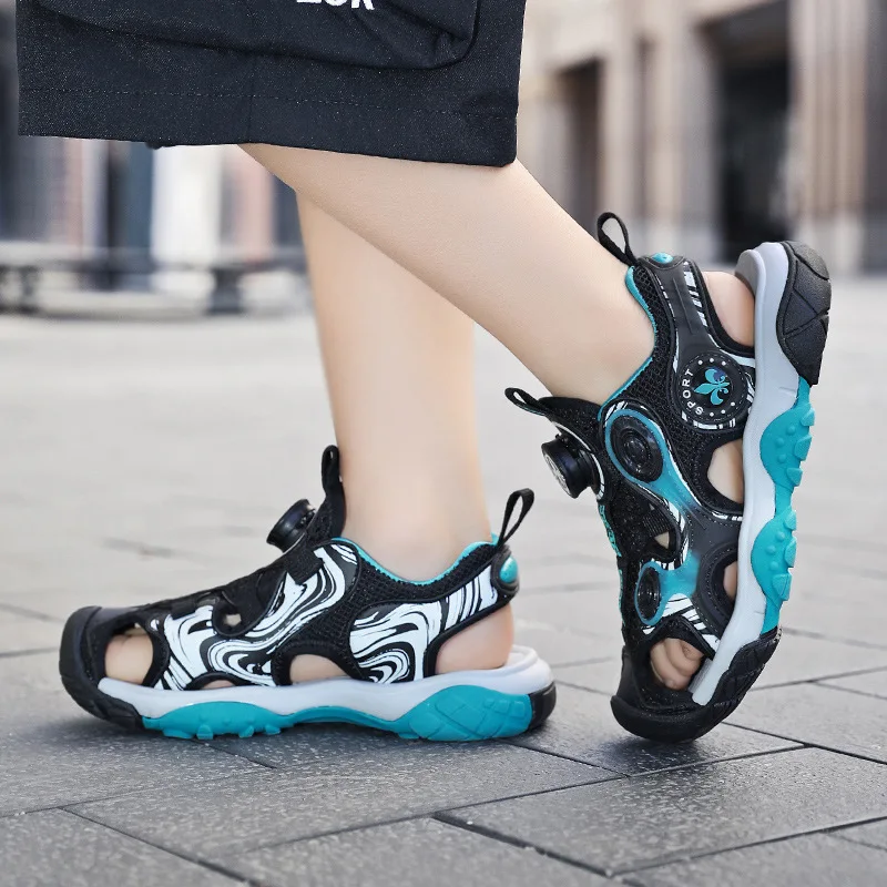 Princess Children Girls Fancy Sandals Shiny Flats Soft Bottom Open Toe Shoes Girls Dress Performance Princess Sandals PVC Unisex