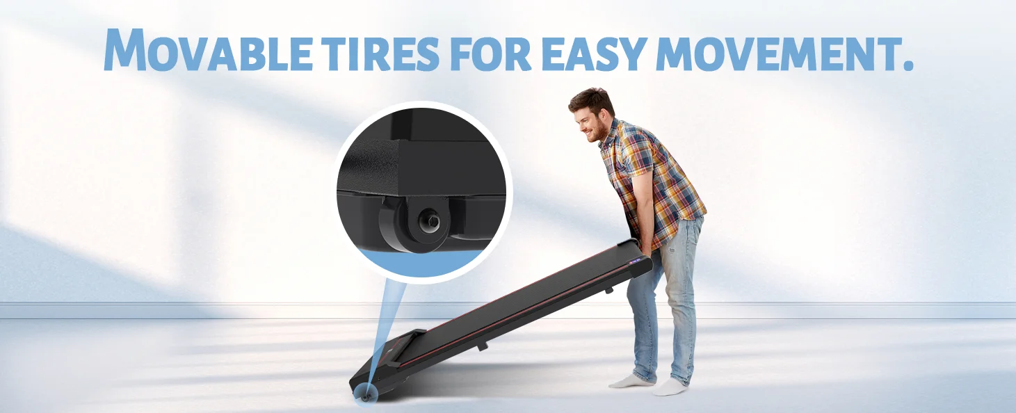 Wellshow Sport 2 in 1 Walking Pad Treadmill 2.5HP Foldable Treadmill with Handle Bar for Home Office Walking with Remote Control