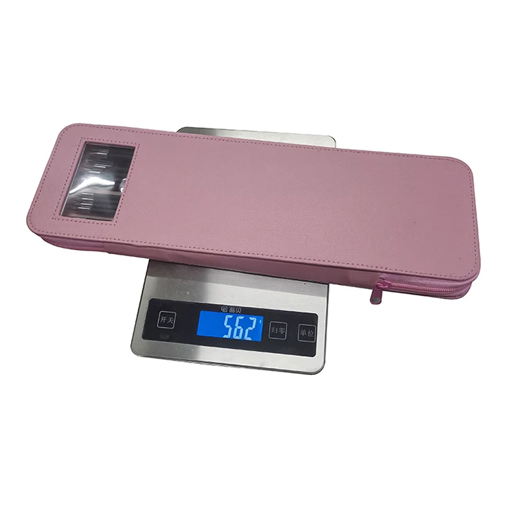 Good price copper and carbon fiber sewing tools smooth handle all kinds of size pink PU bag pack knitting needles sets