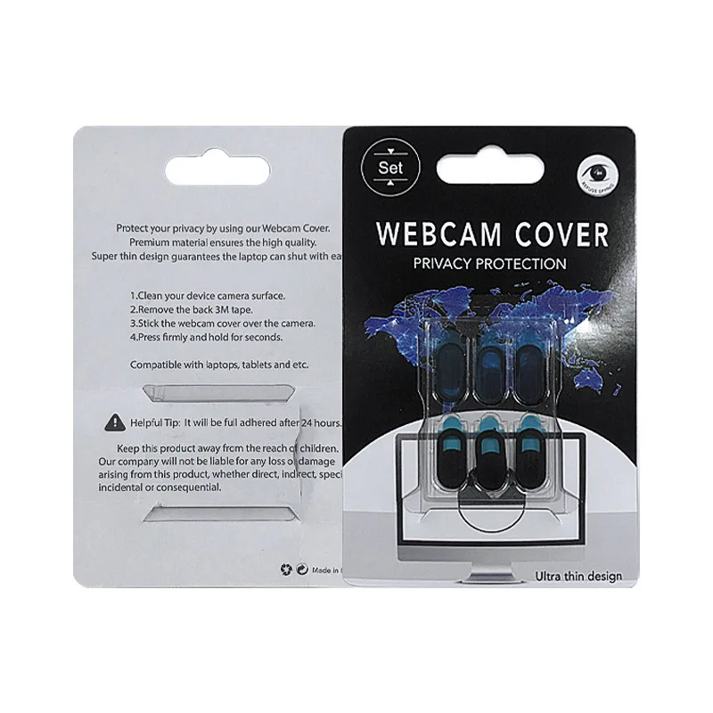 6 Pack Plastic Webcam cover logo for laptop cellphone and tablet and 6 in1quality webcam  privacy cover