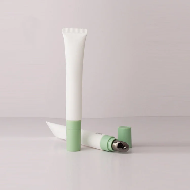 Wholesale Print Logo Plastic Cosmetic Tube Durable Eye Cream Tube With Zinc Alloy Head