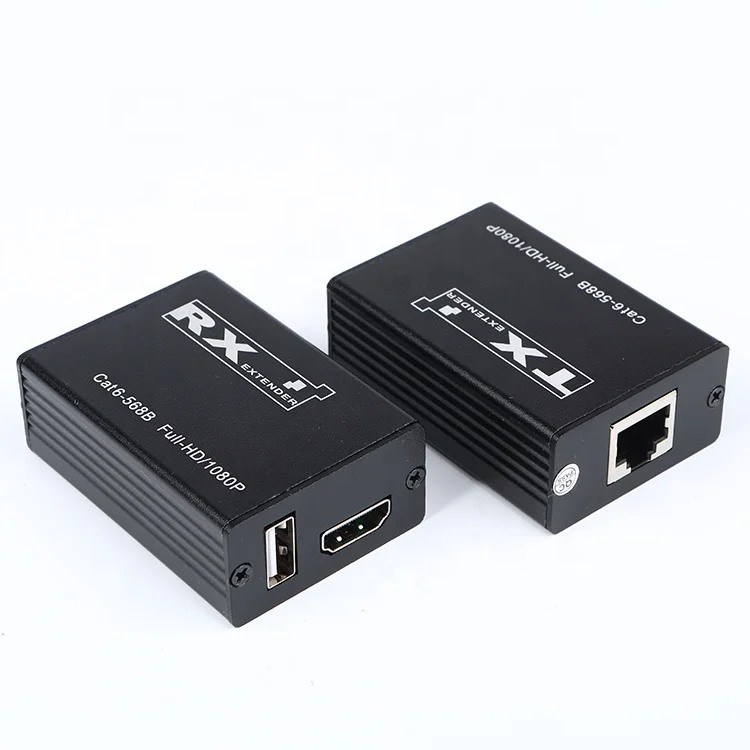 30M HD KVM Extender Over Single CAT6 for DVR NVR Support KVM Function Optional Model Function