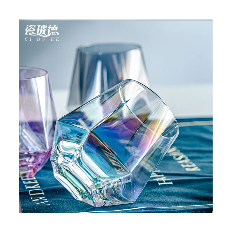 Золотой оправой гальванических Питьевой Набор бокалов для водомерной трубки комплект 6 шт.-Поильник с изготовленным на заказ логосом роскошный набор питья из