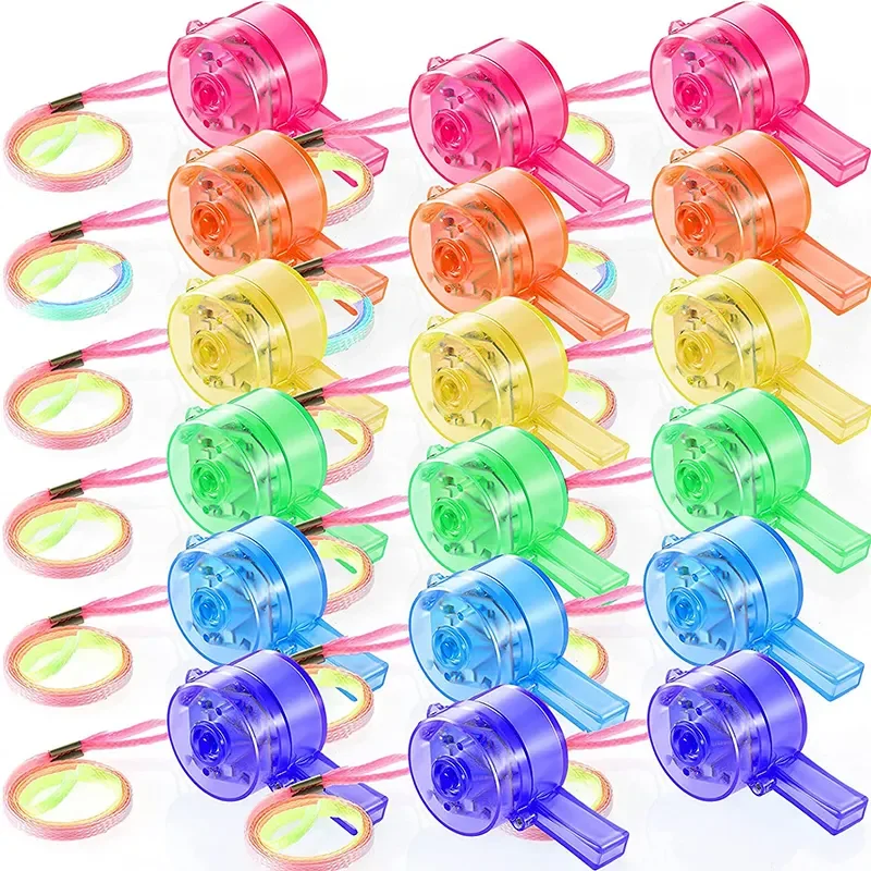 Hot Selling Toys Smiley Whistle Football Party Children Whistle Plastic Glowing Whistle