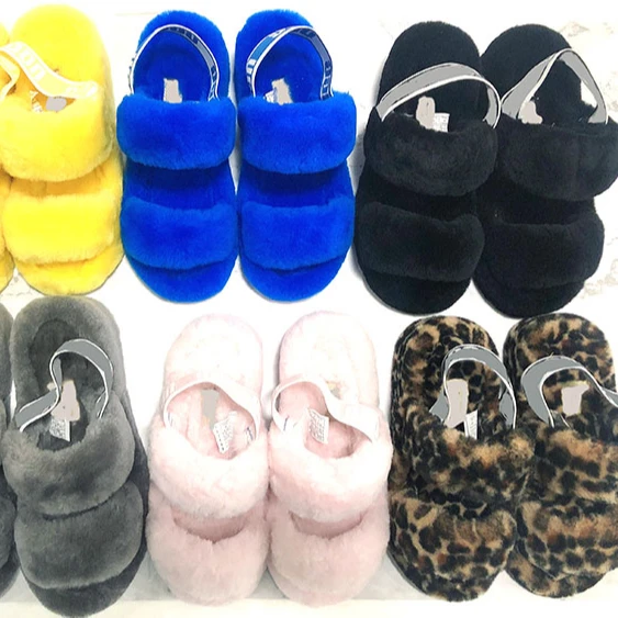 
Oh Yeah Slide Slipper 2021 Summer DHL Free Shipping Fashion Womans Fur Sandals Uggging Slippers Fuzzy For Women Indoor 