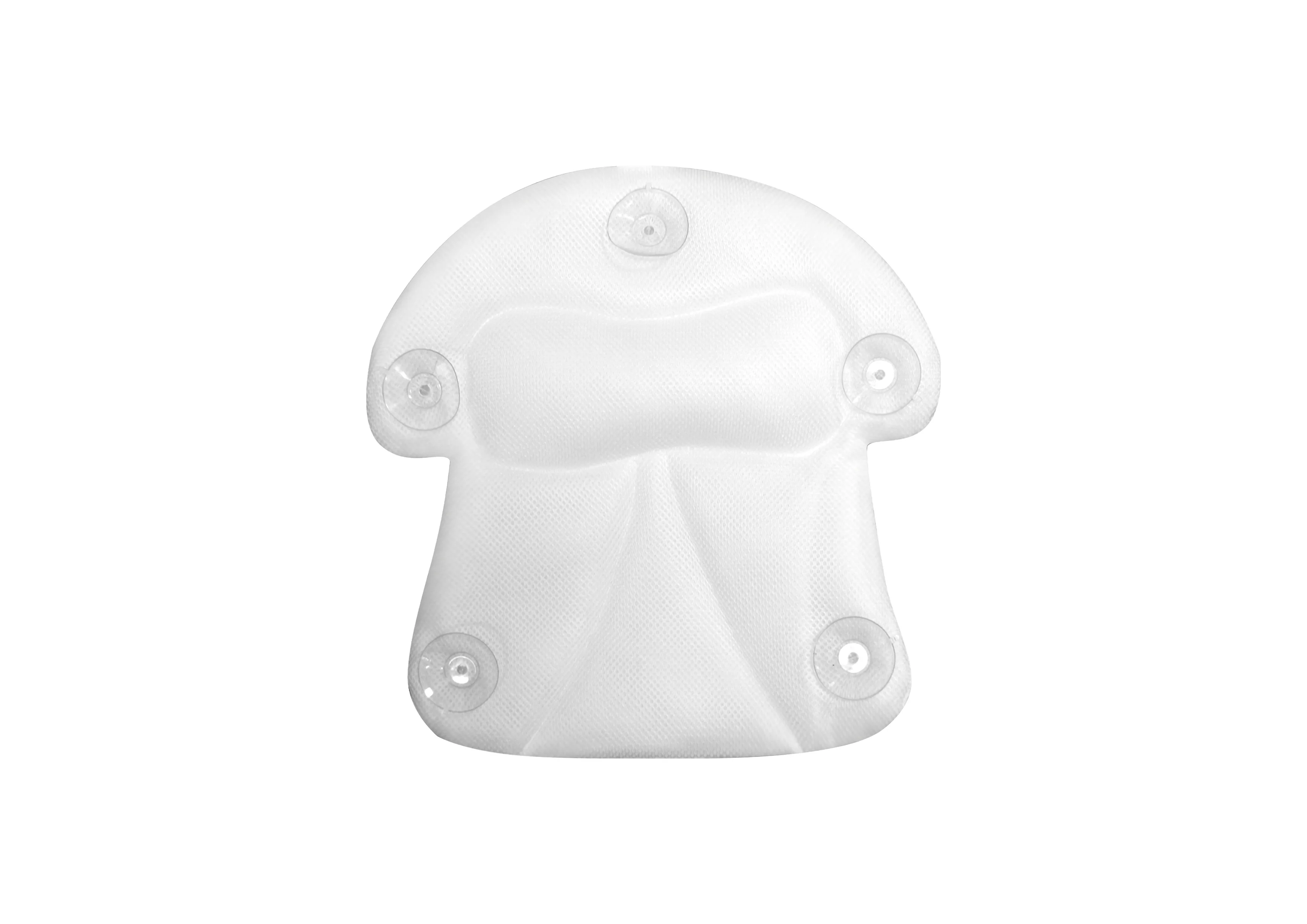 white bath pillow spa 3D mesh bath pillow with suction cup for tub in bathroom gel bath pillow