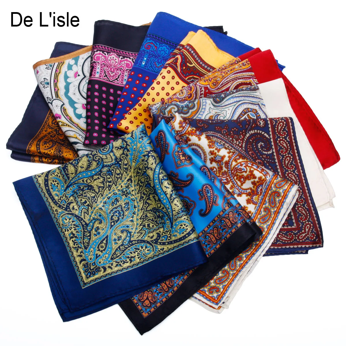Hamocigia Popular Printing Pattern Silk Handkerchief Matching Bow Tie and Ties Printed Pocket Squares for Men