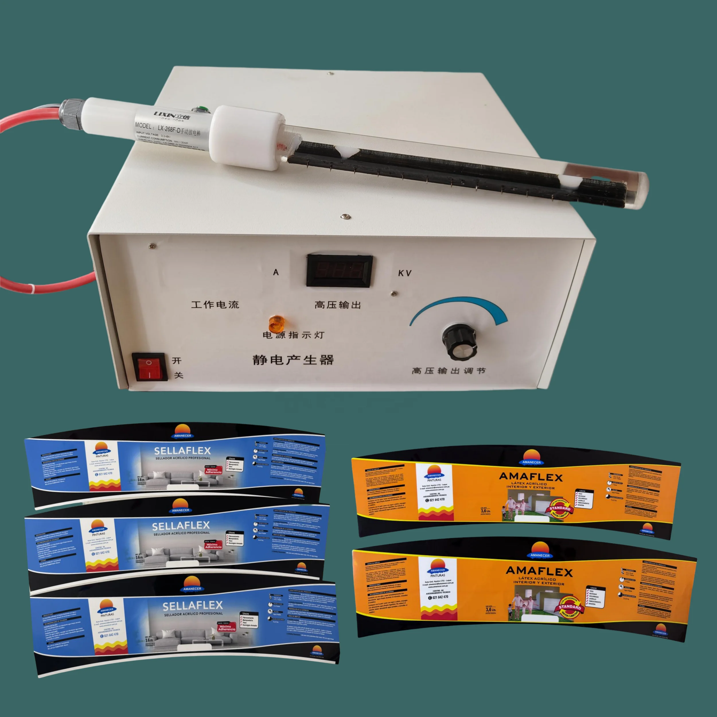 high voltage electrostatic generator for 	packaging labels
