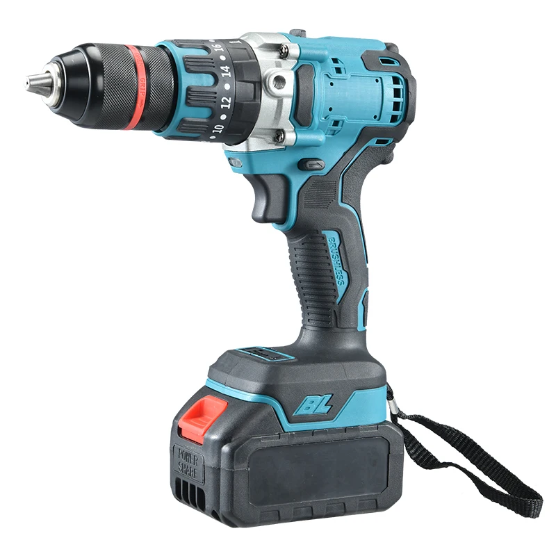Topwire 13mm Cordless Brushless motor Impact Drill Heavy Duty 20V 12 V  Cordless wrench With Lithium Battery