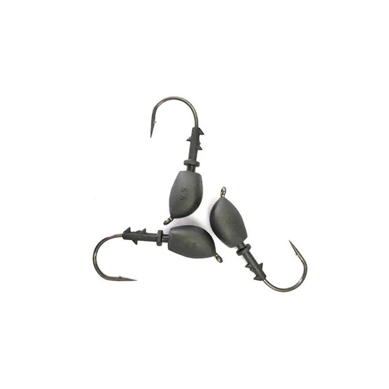Eco-Friendly Tungsten Wacky Jig Head Hook Silicone Skirt Lure Non-toxic & Lead-Free Fishing Tackle for Bass Walleye Trout