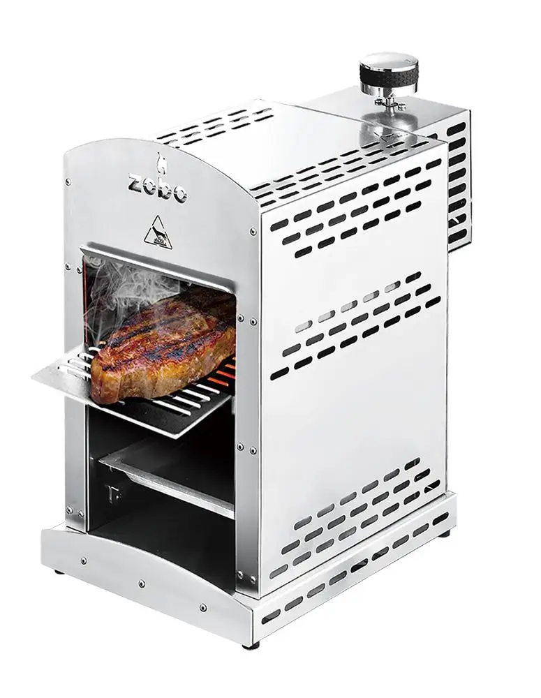 Customer Logo 430 Stainless Steel Smokeless Portable BBQ Garden Gas Barbecue Grill Steak Oven