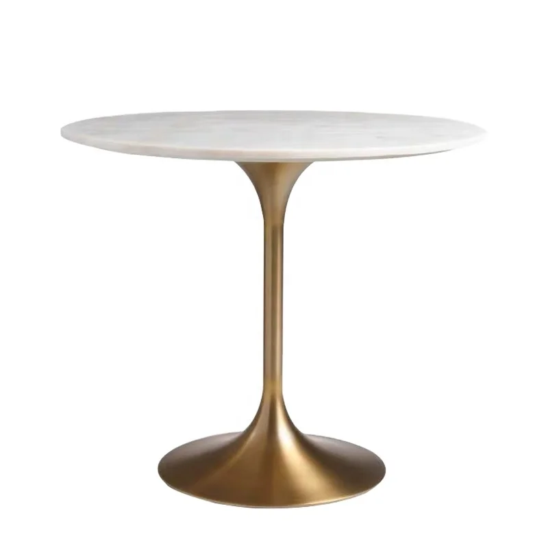 popular luxury marble top gold hotel table round marble top coffee dining tables
