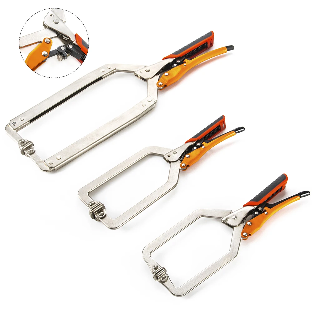 19inch Quick Released Wood Working C-type Clamp Self Adjustable Welding Vise Grip Locking Pliers