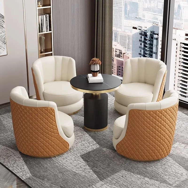 Italian Royal Modern Leisure Bar Furniture Dubai Special round Chair Sofa for Dining Bedroom for Living Room Combination Sets