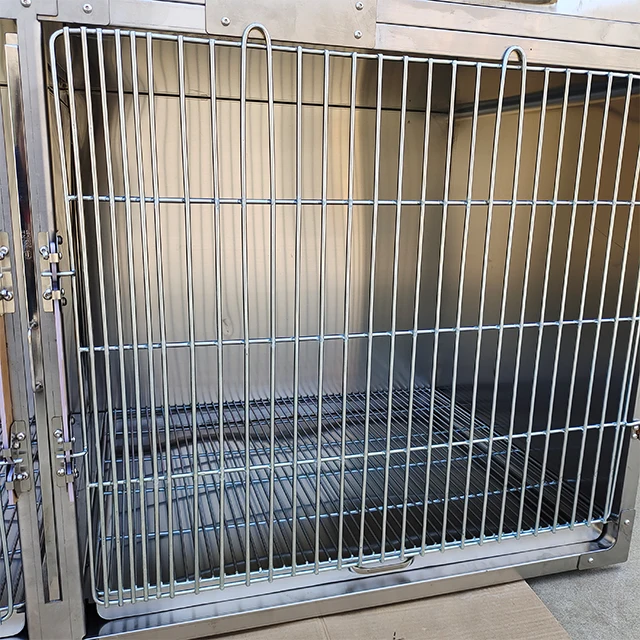 Metal pet dog cage For Vet Medical Stainless Steel dog kennels cages cat rabbit cage