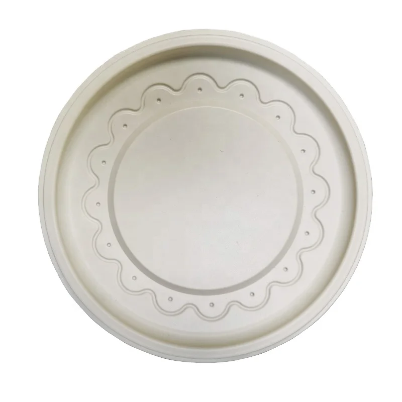 Eco Friendly 140 mm  Biodegradable Corn Starch Takeout Microwavable Hot Noodle Soup Round Bowl Cover Lids  Disposable  Lid