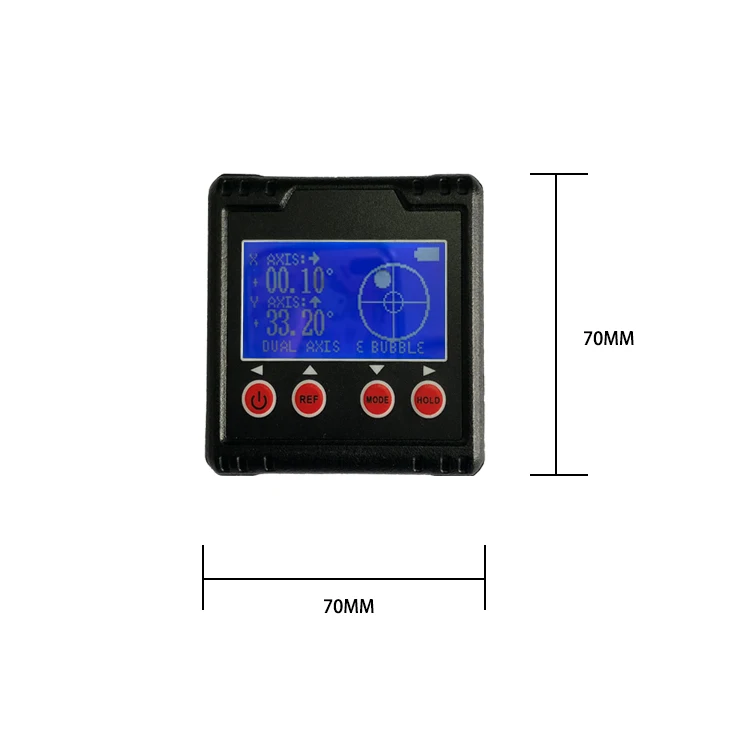 IP54 Dust & Waterproof 70mm/2.75inch Portable Cube Digital Inclinometer 4 x 90 Range Angle Finder Protractor Digital Angle Gauge
