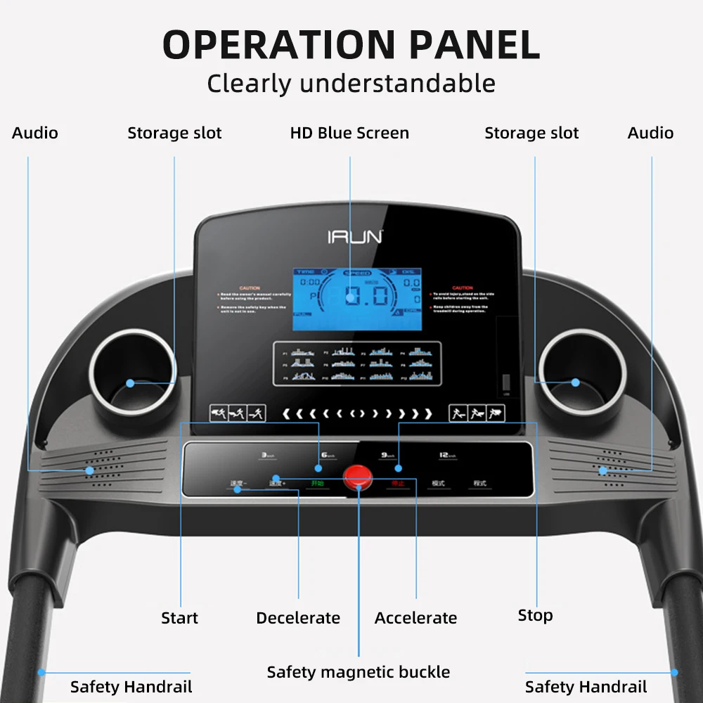 High Safety Level Fitness Folding Treadmill Body Building Weight Loss Gym Treadmill