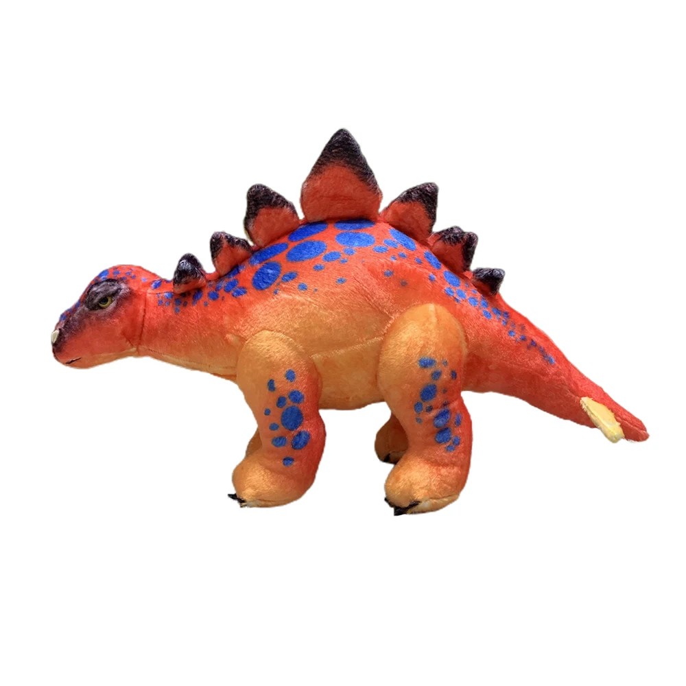 Lifelike dinosaur stuffed animal toy realistic stegosaurus little colorful plush toy