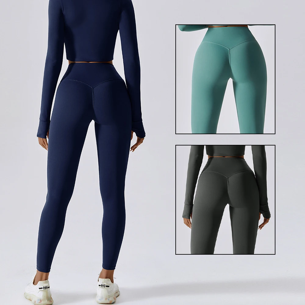 High Quality Women Spandex Activewear Outdoor Workout Pants High Waist Yoga Tight Leggings Scrunch Butt Lift Yoga Leggings