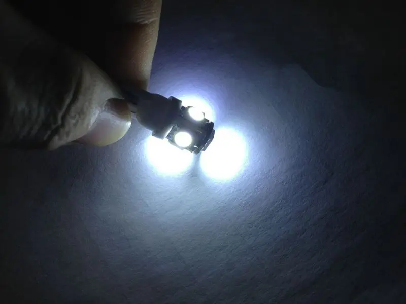 5 цветов на выбор T10 Клин * SMD 5050 Белая светодиодная лампа W5W 2825 158 192 168 194 Внутренняя купольная для чтения