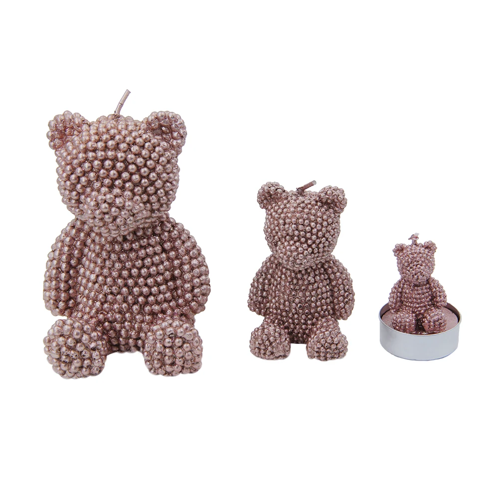 
Best price cute bear handmade paraffin wedding candle 