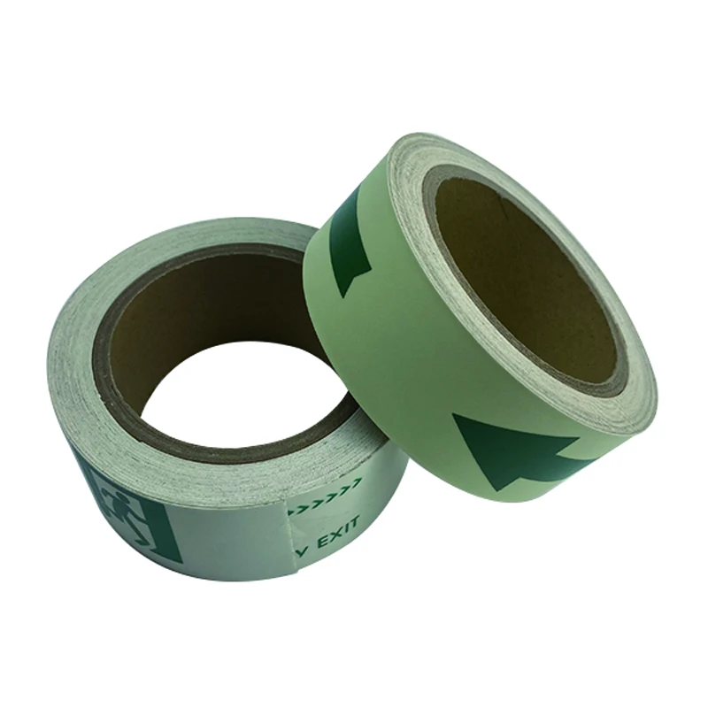Photoluminescent luminous vinyl signage marker sticker tape small roll glow in the dark tape