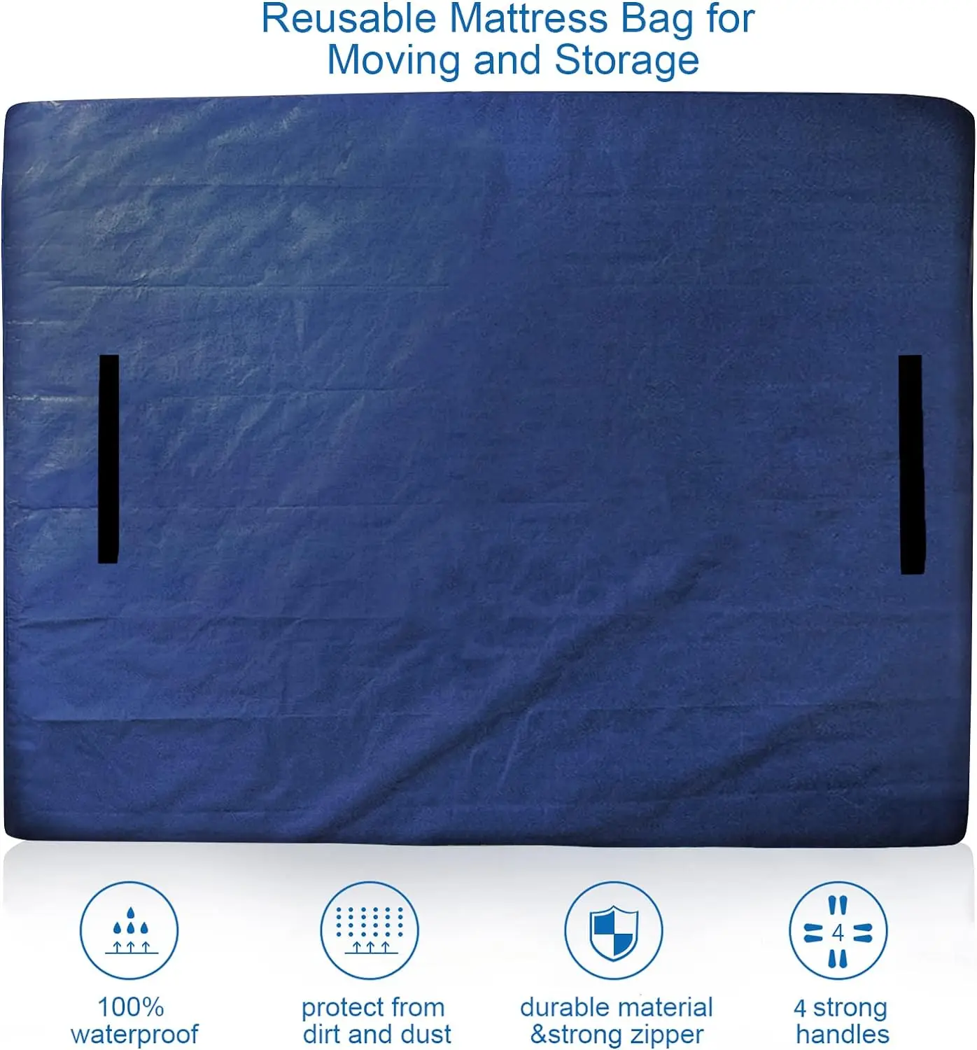 Heavy Duty Waterproof Full Size Handles Strong Zipper Mattress Moving and Storage Bags Mattress Covers