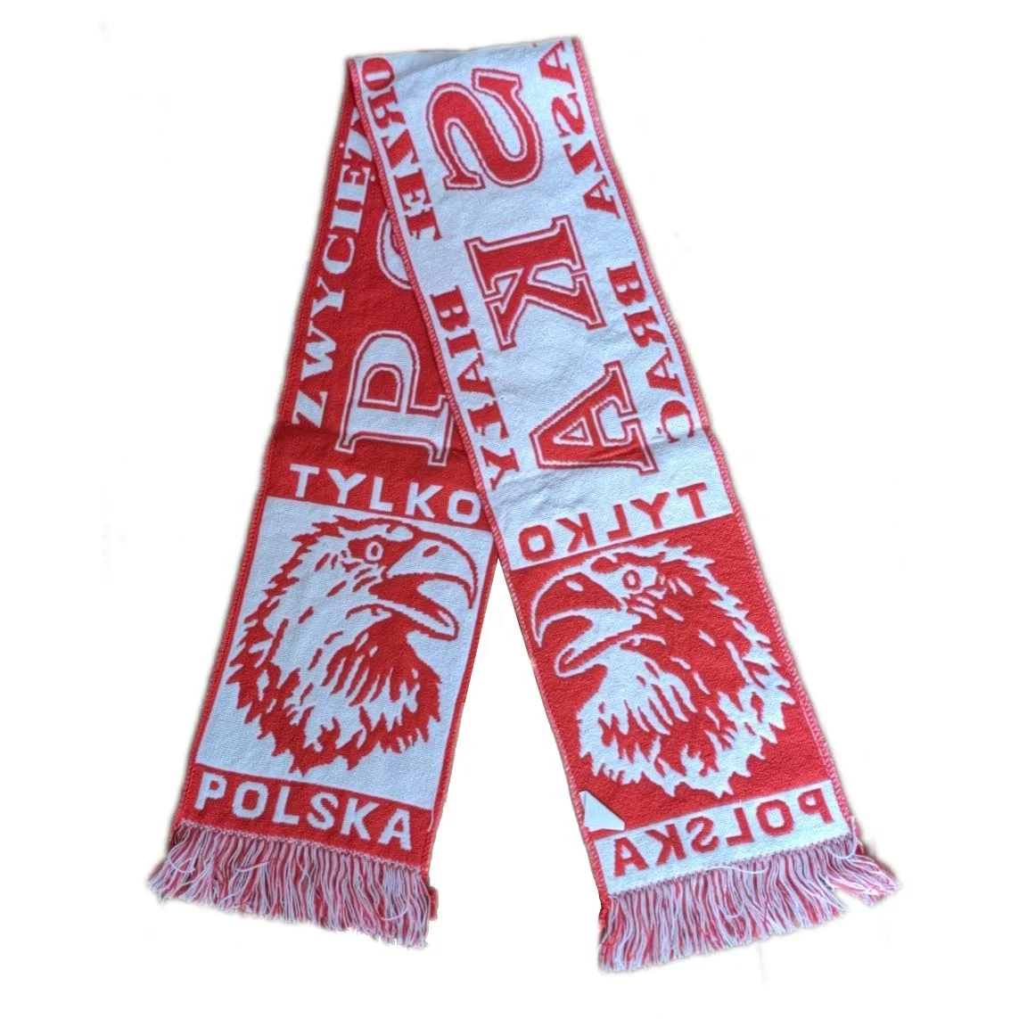 Customized Logo Acrylic Jacquard Knitted Football Sport Team Fan Scarf Germany Soccer Scarf