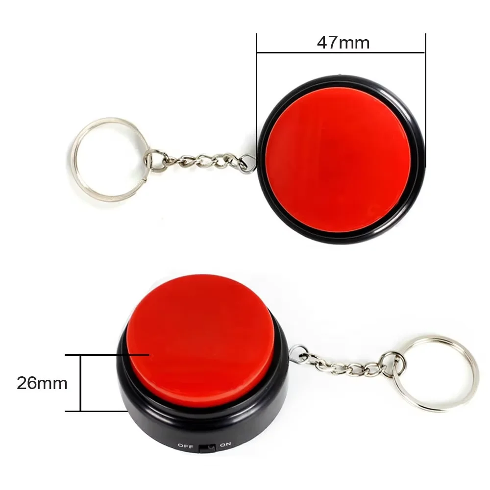 Custom logo Plastic Recordable Sound Keyring,Mini Oval Voice Music Talking Keychain for the blind promotion photo Printed